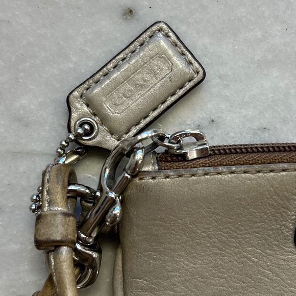 Coach Ashley Bronze Metallic Leather Hippie Shoulder Crossbody BUNDLE - Picture 11 of 12